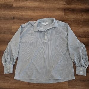 Mizzen + Main Striped Blouse Size Large